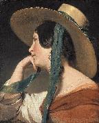 Friedrich von Amerling, Maiden with a Straw Hat